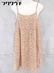 ◇ DO!FAMILY ドゥファミリィ 花柄 フラワー キャミソール 膝丈 ワンピース サイズM オレンジ ピンク レディース 【1102090024771】