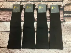 送料無料！『４足組』日本製【Ｆana ｆana】快適なフィット感！綿混ハイソックス(ブラック)