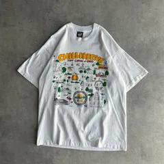 90s/FRUIT OF THE LOOM/フルーツオブザルーム/半袖Tシャツ/USA製/アメリカ製/スーベニアプリント/コミカルマップ/ホワイト/白/XL/jmaple