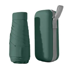 緑 [メゾンドタオ] 日傘 雨傘 折りたたみ傘 晴雨兼用 軽量 収納ポーチ 付き uvカット 完全遮光 遮熱 コンパクト 耐風 撥水 携帯 メンズ レディース (緑)