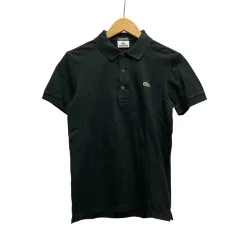 ラコステ LACOSTE ポロシャツ 半袖 刺繍 ワンポイント コットン混 PH039P 2 黒 ブラック 白 ホワイト 緑 グリーン