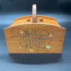 ★未使用品★ソーイングボックス 小 レトロ 裁縫箱★