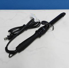 A ■ SALONIA サロニア セラミック カール ヘアアイロン 25mm SL-008AB ブラック 海外対応 プロ仕様 MAX210℃ 展示品！( A53711 )