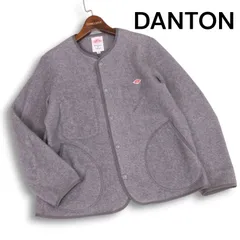 DANTON ダントン 秋冬 ノーカラー★ フリース ジャケット Sz.36　レディース グレー 日本製