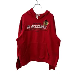 Reebok ロゴスウェット パーカー M レッド リーボック フーディー プルオーバー トップス NHL 古着卸 アメリカ仕入 a709-5101