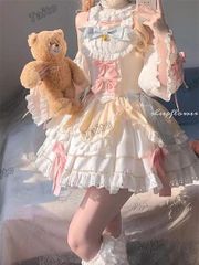 LT-35 豪華姫系 lolita 可愛 レトロ風 オリジナル 洋服 ロリータ ワンピース 美しい刺繍