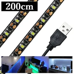 LEDテープライト USB 2m 防水 イルミライト イルミネーション 黒ベース 1本