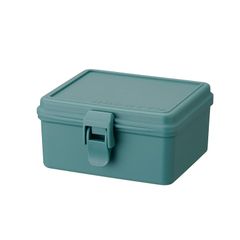 天馬 軽くて扱いやすいプラスチック製の収納ボックス A4サイズのものがすっぽりハマるサイズ設計 裁縫箱 小物入れ ハコット ラムネブルー 幅15.5×奥行15.5×高さ8cm 【サイズ:プチ】 1