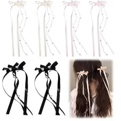 新品 XIANFQNKJ リボン ヘアピン 6個セット 髪飾り パール ヘアアクセサリー リボン 蝶々 髪飾り ヘアリボン ヘッドドレス ベロア リボン 結婚式 卒園式 女の子 編みおろし ヘアアクセサリー パーティー 成人式 入学式 浴衣 花火大会