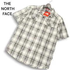 【新品 未使用】 THE NORTH FACE ザ ノースフェイス NT01125 HAYES FLARE SHIRT★ 半袖 チェック シャツ Sz.S メンズ