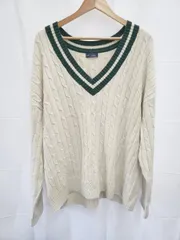 ◇ ⊆ GAP ギャップ Vネック 長袖 ニット セーター サイズXL アイボリー系 レディース E  【1508060005267】