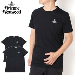 25SS新作モデル ヴィヴィアン・ウエストウッド Vivienne Westwood オーブプリント 2枚組 UNDERWEAR Tシャツ【BLACK】 81060008 BLACK/【2025SS】m-tops
