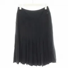 美品 シャネル 黒 36サイズ フリル タイトスカート ひざ丈 ココマーク 美品 シャネル 黒 36サイズ フリル タイトスカート ひざ丈 ココ