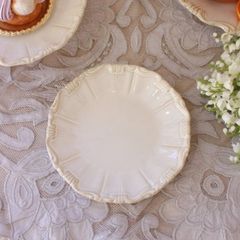 食器 ケーキ皿 ラウンドプレート S クロエシリーズ ミニプレート ケーキプレート  洋食器 皿 小皿 フレンチ食器 アンティーク調 陶器 シャビーシック antique 可愛い おしゃれ