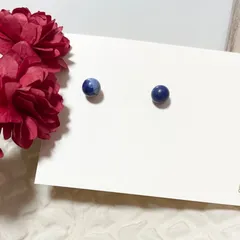 ラピスラズリ6mmピアス