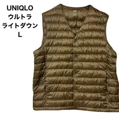 UNIQLO ユニクロ Vネック ウルトラライトダウン コンパクトベスト インナーダウン メンズ　L