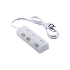 送料無料 【新品 未使用 未開梱】 エレコム　ELECOM　電源タップ 1m 3個口 ほこりシャッター 雷ガード 個別スイッチ ホワイト　T-IS01M-2310WH