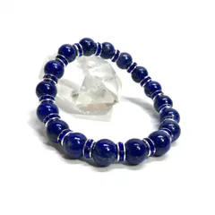 ラピスラズリ パワーストーン ブレスレット 8mm 12月誕生石 （ダークブルー）メンズ・レディース　男性・女性　数珠ブレス　開運 [21]