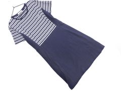 LACOSTE ラコステ ボーダー 切替 Aライン ワンピース size36/白ｘ紺 ■◆ レディース