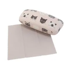 クリーナークロス付き メガネケース 眼鏡入れ ミュウミュウ ピンク ねこ FRIENDSHILL プレゼント 男の子 女の子 ギフト