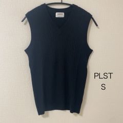 AB0543 PLST ノースリーブリブニットベスト Sサイズ ブラック 秋冬