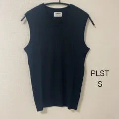 AB0543 PLST ノースリーブリブニットベスト Sサイズ ブラック 秋冬