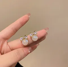 🎀オパールピアス 胡蝶イヤリング パールピアス　#71