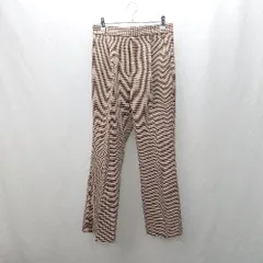 ◇ Θ LOWRYS FARM 千鳥柄　ウエストゴム ワイドパンツ サイズＬ ベージュ系 レディース E  【1503050002226】