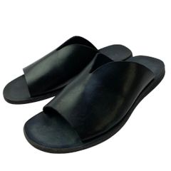 ブラドール BRADOR 46-571 RUM レザー フラット サンダル ブラック系 42【美品】【中古】