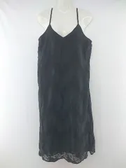 ◇ YECCA VECCA イェッカ ヴェッカ レース 膝下丈 キャミソールワンピース サイズF ブラック レディース P  【中古】 【1209140007422】のサムネイル