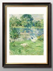 絵　複製画　ベルトモリゾ　ロリアンの港　額装箱付 絵 複製画 ベルトモリゾ ロリアンの港 額装箱付 - メルカリ