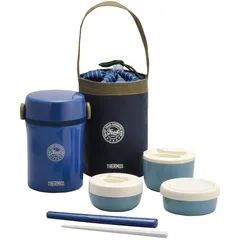 サーモス サーモス ステンレスランチジャー 約0.6合 ネイビー JBC-801 NVY 1