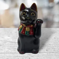 【超人気SALE】招き猫　磁器人形　陶器人形　明治　大正　三毛猫　民芸　商売繁盛　置物 アンティーク雑貨