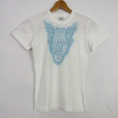 アルマーニエクスチェンジ 半袖Ｔシャツ トップス コットンT USA製 レディース XSサイズ 水色×白 ARMANI EXCHANGE 【中古】