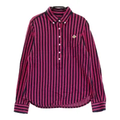 サイズ：1 PEARLY GATES パーリーゲイツ  長袖ポロシャツ ボタンダウン ストライプ ピンク系 [240101513118] ゴルフウェア レディース ストスト