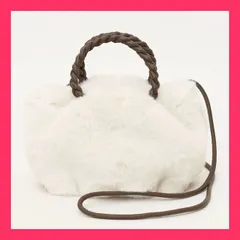 ★【COOCO】フェイクファー2WAYトートバッグ/ショルダーバッグ/斜めがけ