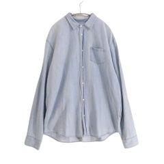 【中古A】Frank＆Eileen フランク＆アイリーン L メンズ 長袖シャツ ルーク ストーンウォッシュ インディゴ TBTD シャツ 青 ダメージ加工 ヴィンテージ 中古A 古着