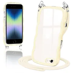 iPhone SE3 SE2 ケース ショルダー クリア SE 第3世代 第2世代 iPhone8 iPhone7 カバー スマホケース 創意 個性 肩掛け 首掛け 斜めかけケース 可愛い かわいい 韓国 透明 TPU 薄型 耐衝撃 アイフォンSE3/SE2/