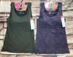 縫い目が無いのでアウターにひびきにくい！圧着機能で素肌にフィット！快適・裏起毛カップ付きタンクトップ(２色から)１枚