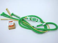 帯締め 正絹 飾り 花飾り 飾り大 豪華金糸入 緑系 振袖 浴衣 NO33668