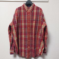 CHAPS チャップス BDシャツ ボタンシャツ 赤黄 チェック XL 05K1107