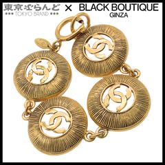 シャネル CHANEL ココマーク 4連 ブレスレット ゴールド メタル ヴィンテージ GP レディース 101799870