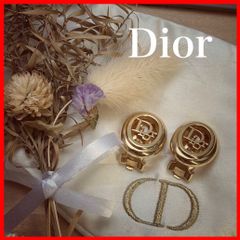 ✨クリスチャンディオール Christian Dior ロゴ イヤリング CD オーバル イヤリング GP ゴールド レディース