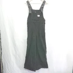 ◇ ⊇ Java コーデュロイ生地 サロペット サイズM ブラック レディース E  【1502180037474】