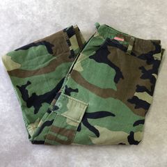 MILITARY ミリタリー 米軍実物 U.S.ARMY 80s ~90s カモフラ 迷彩柄 フィールドパンツ ミリタリーパンツ カーゴパンツ ワークパンツ 大判ポケット コード付き
