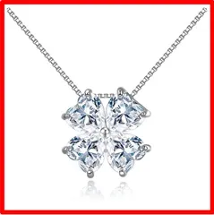 【送料無料 】4月 誕生石 結婚 Diamond CZ [JIANGXIN] 幸運ネックレス レディース ハート5.04ct 4月誕生石 最高級5AランクのCZ