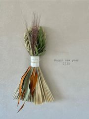 Happy new year 2025 古代米のお正月飾り 50cm