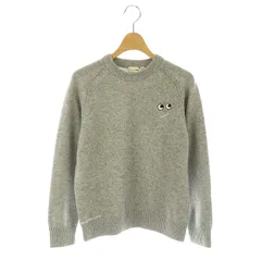 アニヤハインドマーチ ANYA HINDMARCH UNIQLO プレミアムラムクルーネックセーター ニット 長袖 ウール 160cm グレー 152-468655 /AT ■OS
