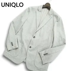 定番人気★UNIQLO ユニクロ 通年 ストレッチ★ コンフォート アンコン テーラード ジャケット Sz.L　メンズ グレー