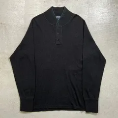 90年代 USA製 Polo by Ralph Lauren ポロバイラルフローレン リブ編み ヘンリーネック ロンT ロングTシャツ メンズ2XL相当 【SS2506】